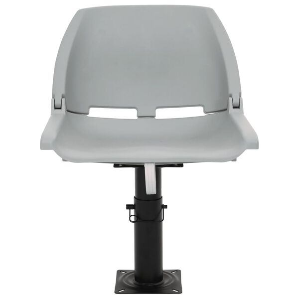 vidaXL Ensemble de si&egrave;ges de bateau pliables 2 pcs sans coussin gris