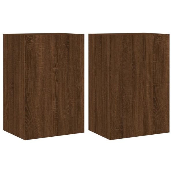 vidaXL Meubles TV muraux 2 pcs ch&ecirc;ne marron 40,5x30x60 cm