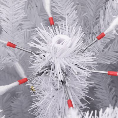 vidaXL Sapin de Noël artificiel à charnières avec support blanc 120 cm