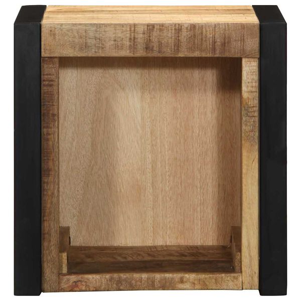 vidaXL Table de chevet 40x35x40 cm bois massif de manguier brut