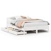 vidaXL Cadre de lit sans matelas blanc 140x200 cm bois de pin massif
