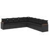 vidaXL Patio Sofa Set 9 place Black