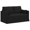 vidaXL Canap&eacute; 2 pcs Noir 139 x 78 x 80 cm tissu