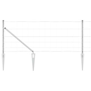vidaXL Cl&ocirc;ture en fil soud&eacute; avec pointes 25 x 0,8 m Acier galvanis&eacute;