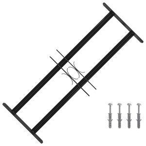 vidaXL Grille de Fen&ecirc;tre 76 x 30 cm Acier enduit de poudre Noir