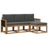 vidaXL Ensemble de canap&eacute;s d'ext&eacute;rieur 4 pcs Naturel et Anthracite
