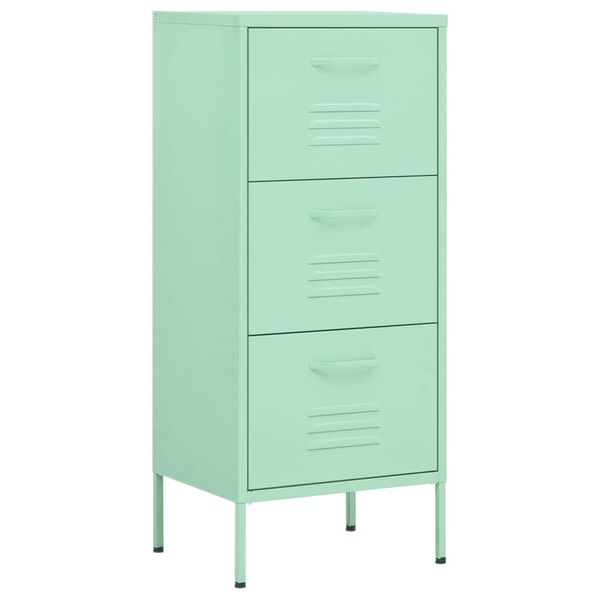 vidaXL Armoire de rangement Vert menthe 42,5x35x101,5 cm Acier