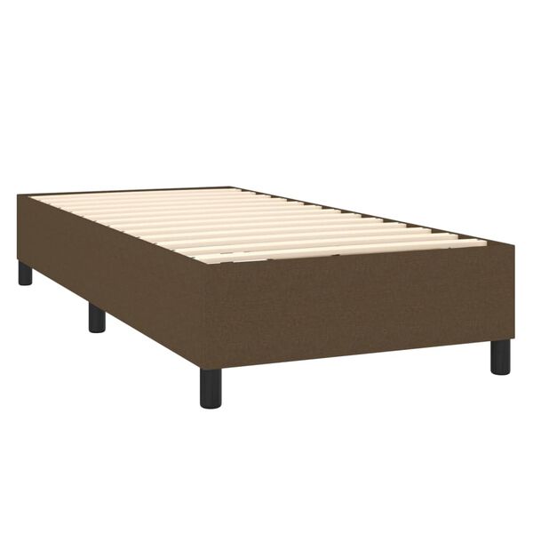 vidaXL Sommier &agrave; lattes de lit avec matelas Marron fonc&eacute; 100x200 cm