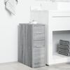 vidaXL Armoire de salle de bain étroite avec roulettes sonoma gris