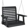 vidaXL Chaise balan&ccedil;oire de jardin cha&icirc;nes en m&eacute;tal bois massif sapin