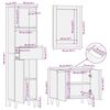 vidaXL Ensemble de mobilier de salle de bain avec tiroir 3 pcs Blanc