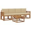 vidaXL Ensemble de canap&eacute;s d'ext&eacute;rieur 5 pc Naturel et Beige