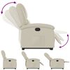 vidaXL Fauteuil inclinable Cr&egrave;me Similicuir