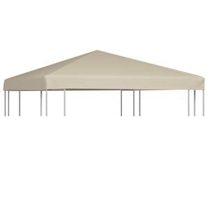 vidaXL Couverture de toit de belv&eacute;d&egrave;re 310 g / m&sup2; 3x3 m Beige