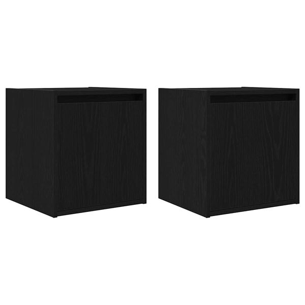 vidaXL Tables de chevet murales 2 pcs noir 38x34x40 cm