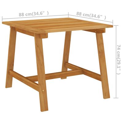 vidaXL Ensemble à manger de jardin 3 pcs Bois d'acacia solide