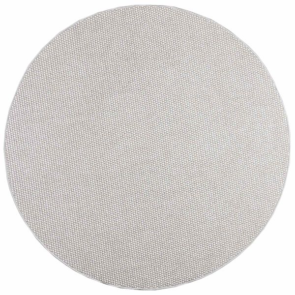 vidaXL Tapis de surface Rond LUGO Cr&egrave;me et gris &Oslash; 160 CM Polyester