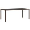vidaXL Ensemble de salle &agrave; manger pour jardin 9 pcs Marron polyrotin