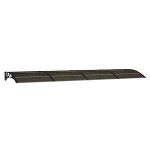 vidaXL Auvent de porte noir 400 x 100 cm en polycarbonate