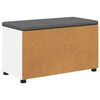 vidaXL Banc d'entr&eacute;e avec coussin avec tiroir Blanc 80 x 38 x 46 cm