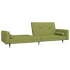 vidaXL Canap&eacute;-lit &agrave; 2 places avec repose-pied Vert clair Velours