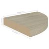 vidaXL &Eacute;tag&egrave;res d'angle flottantes 2 pcs ch&ecirc;ne 25x25x3,8 cm MDF