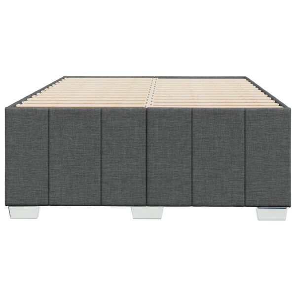 vidaXL Cadre de lit sans matelas gris fonc&eacute; 120x200 cm tissu