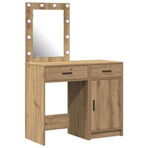 vidaXL Table de Toilette avec tiroir 2 pcs Marron 50 x 41 x 135 cm