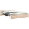 vidaXL Cadre de lit sans matelas bois massif 135x190 cm