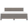 vidaXL Lit boxspring avec matelas Taupe 180 x 200 cm tissu