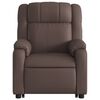vidaXL Fauteuil inclinable de massage Marron Similicuir