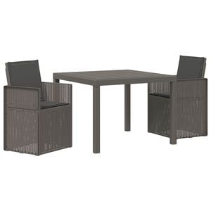 vidaXL Ensemble de salle &agrave; manger pour jardin 3 pc PP