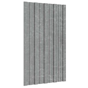 vidaXL Panneau de toiture 12 pi&egrave;ces Argent&eacute; 80 x 45 cm Acier galvanis&eacute;