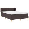 vidaXL Lit &agrave; ressorts avec matelas Marron fonc&eacute; 140 x 190 cm tissu