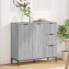 vidaXL Buffet Gris Sonoma 89,5 x 33 x 82 cm Bois d'ing&eacute;nierie