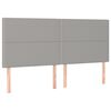 vidaXL Sommier &agrave; lattes de lit avec matelas Gris clair 180x200cm Tissu