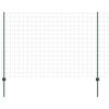 vidaXL Cl&ocirc;ture Euro avec poteau 10 x 1,6 m Acier recouvert de PVC Vert