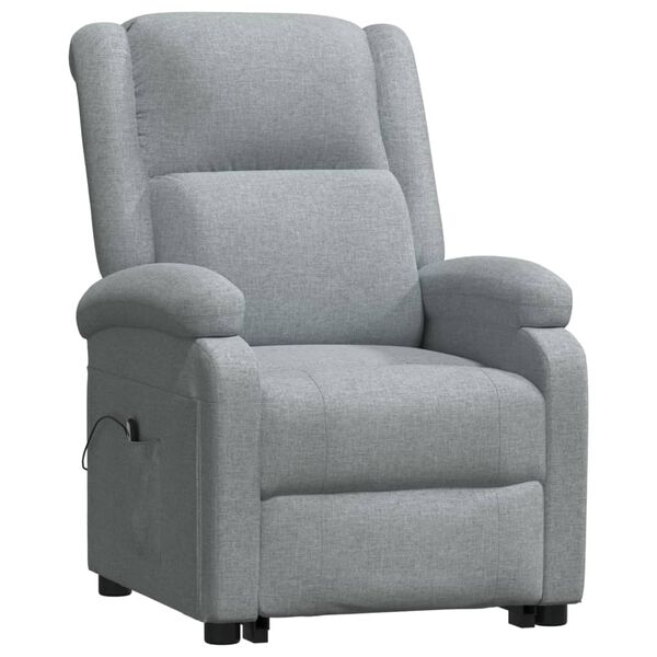 vidaXL Fauteuil Gris clair Tissu