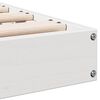 vidaXL Cadre de lit sur&eacute;lev&eacute; Blanc 213.5 x 104 x 9 cm Pin massif