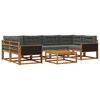 vidaXL Ensemble de canap&eacute;s d'ext&eacute;rieur 7 pc Naturel et Anthracite