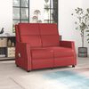 vidaXL Fauteuil de massage inclinable 2 places rouge bordeaux