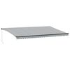 vidaXL Auvent manuel r&eacute;tractable avec LED anthracite blanc 600x350 cm