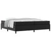 vidaXL Cadre de lit avec matelas Noir 200 x 200 cm tissu