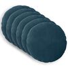 vidaXL Housse de coussin 6 pcs HEERLEN Bleu &Oslash; 60 cm Velours