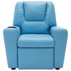 vidaXL Fauteuil inclinable enfants Similicuir Bleu
