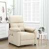 vidaXL Fauteuil de massage Crème Tissu