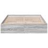 vidaXL Cadre de lit avec tiroirs sans matelas sonoma gris 140x200 cm