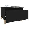 vidaXL Tables d'appoint 2 pcs Noir 50x46x35 cm Bois d'ing&eacute;nierie