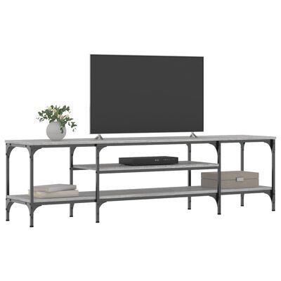 vidaXL Meuble TV sonoma gris 161x35x45 cm bois d'ingénierie et fer