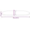 vidaXL Plateau de table ovale en pin massif 70 x 35 x 2,5 cm